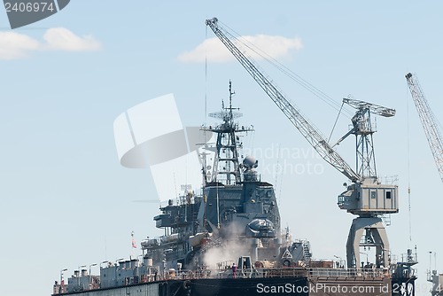 Image of Ship in Baltiysk dry dock