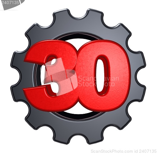 Image of number and cogwheel