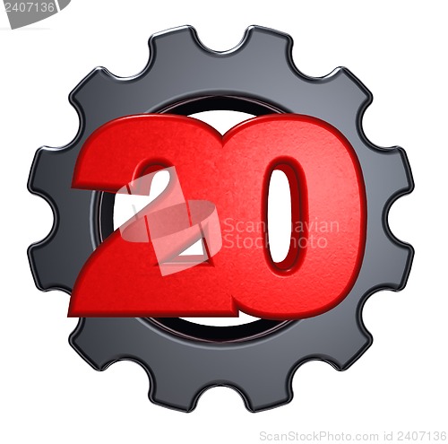 Image of number and cogwheel