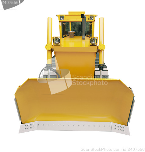 Image of Heavy crawler bulldozer  isolated 