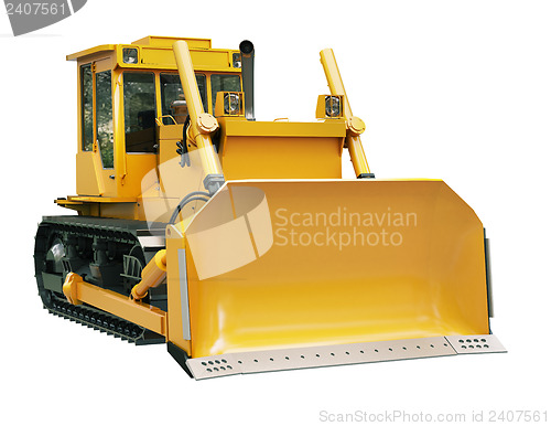 Image of Heavy crawler bulldozer  isolated 