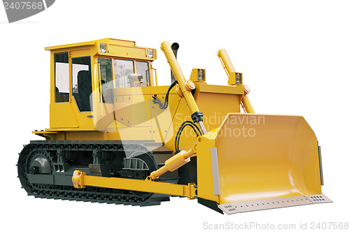 Image of Heavy crawler bulldozer  isolated 