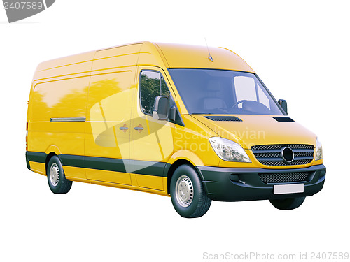 Image of Commercial van isolated