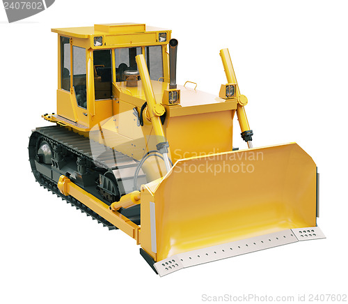 Image of Heavy crawler bulldozer  isolated 