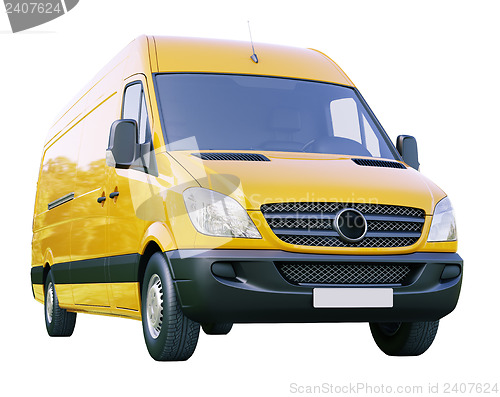 Image of Commercial van isolated