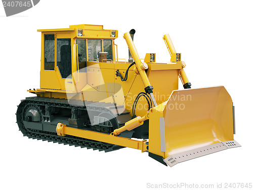 Image of Heavy crawler bulldozer  isolated 