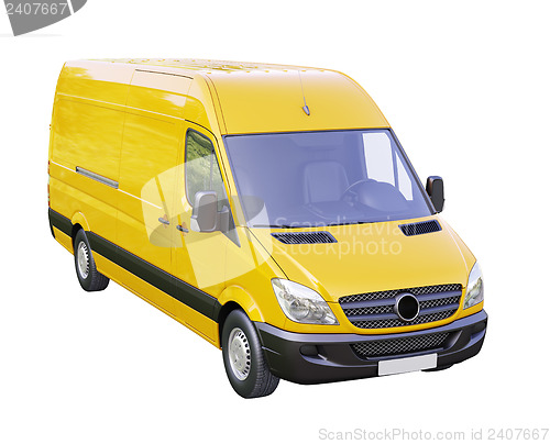 Image of Commercial van isolated