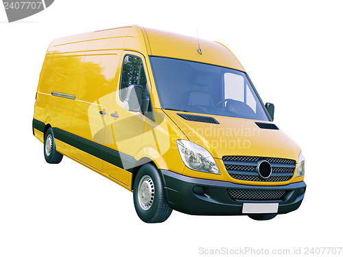 Image of Commercial van isolated