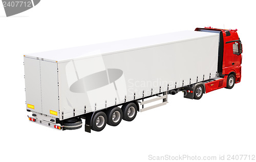 Image of Semi-trailer truck isolated