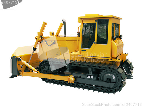 Image of Heavy crawler bulldozer  isolated 