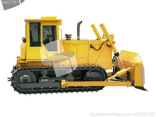 Image of Heavy crawler bulldozer  isolated 