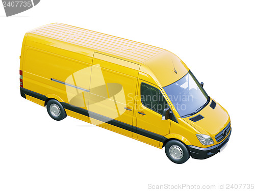 Image of Commercial van isolated
