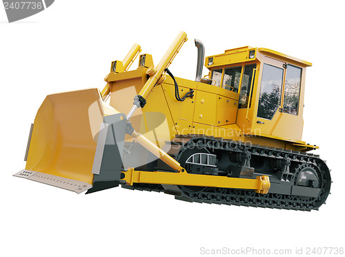 Image of Heavy crawler bulldozer  isolated 