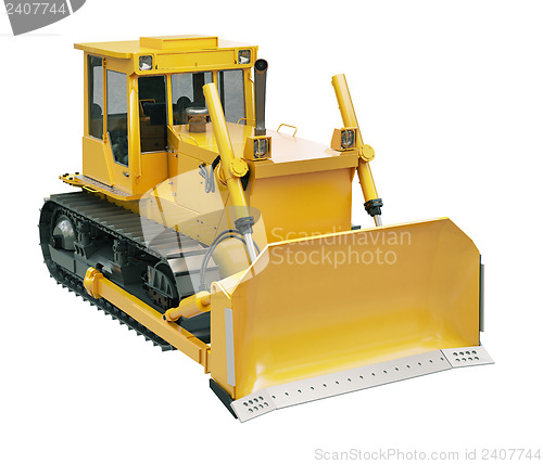 Image of Heavy crawler bulldozer  isolated 