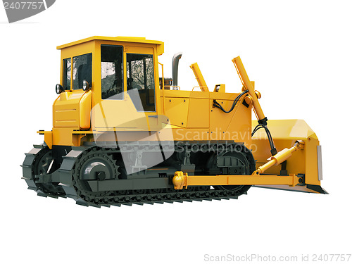 Image of Heavy crawler bulldozer  isolated 