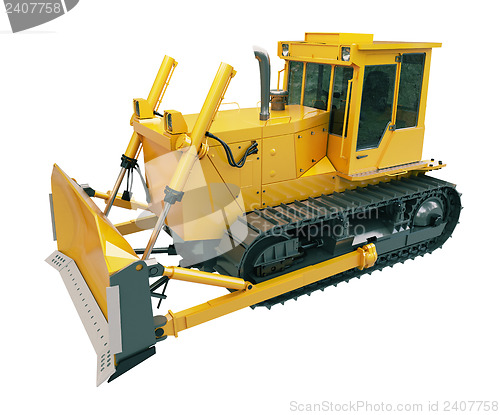 Image of Heavy crawler bulldozer  isolated 