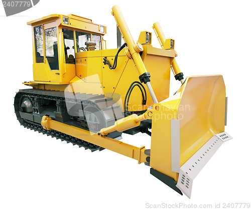 Image of Heavy crawler bulldozer  isolated 