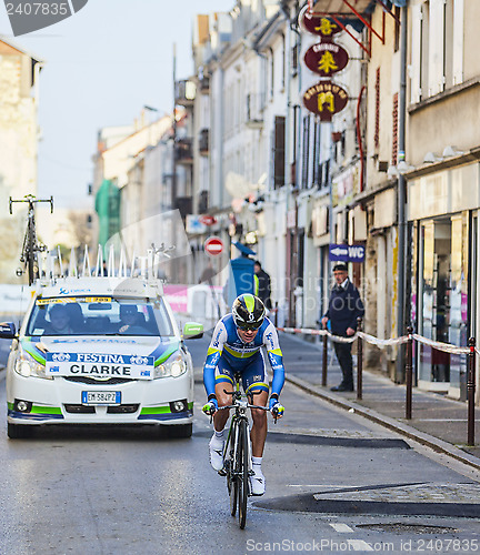 Image of The Cyclist Clarke Simon- Paris Nice 2013 Prologue in Houilles