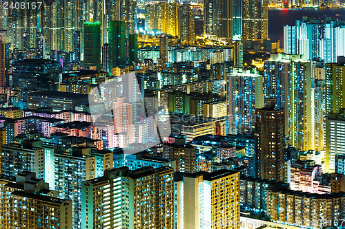 Image of Kowloon downtown at night