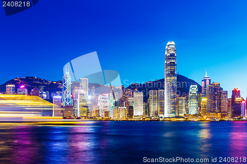 Image of Hong Kong landmark at night