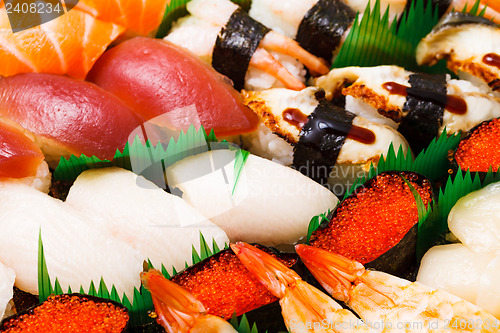 Image of Assorted japanese sushi