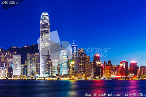 Image of Hong Kong skyline at night