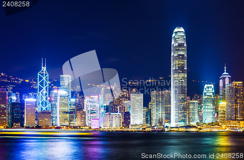 Image of Hong Kong skyline at night