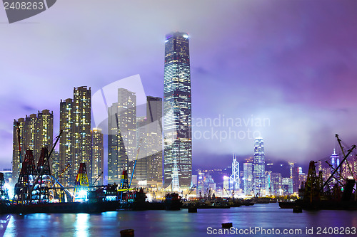 Image of Hong Kong skyline at night