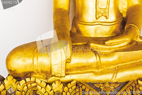 Image of Part of the golden buddha statue