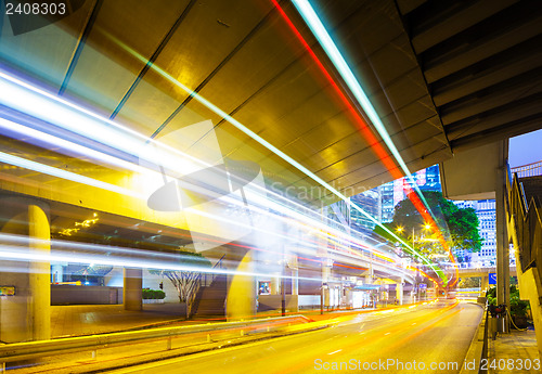 Image of Traffic trail at night