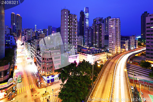 Image of Kowloon side in Hong Kong at night