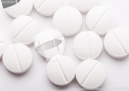 Image of White drugs on white background