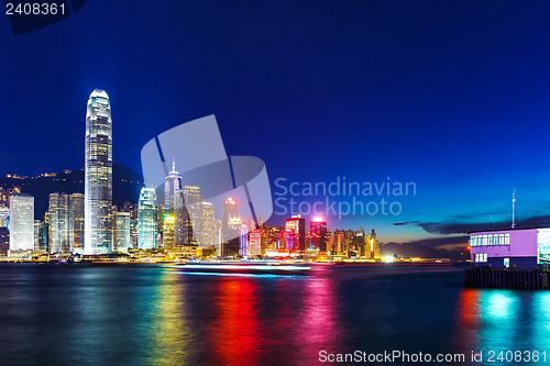 Image of Hong Kong skyline at night