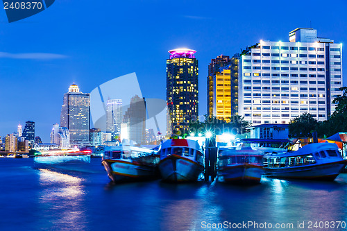 Image of Bangkok skyline at night