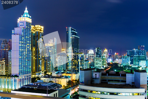 Image of Bangkok skyline at night