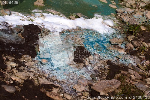 Image of Algae polluted water (  green scum)