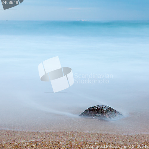 Image of Long Exposure: Rock on the beach