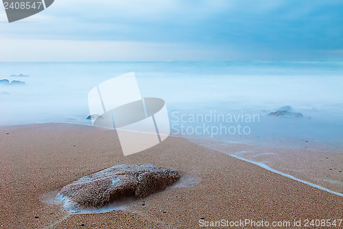 Image of Long Exposure: Rock on the beach