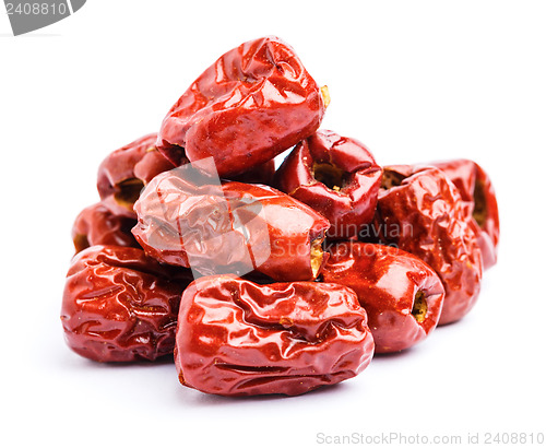 Image of Red jujube isolated on white background