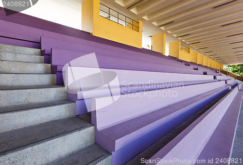 Image of Audience bench in stadium