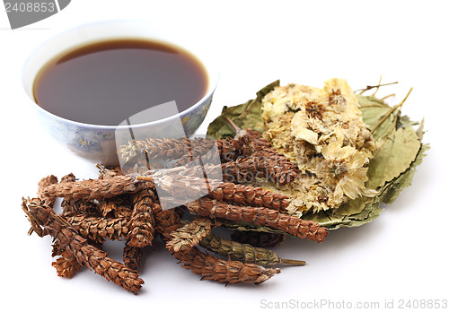 Image of Chinese herbal medicine with drink