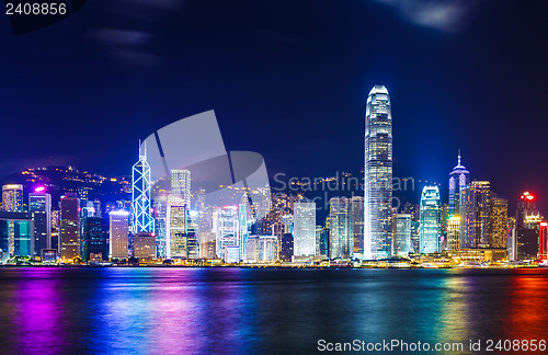 Image of Hong Kong skyline at night
