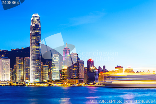 Image of Hong Kong skyline at night