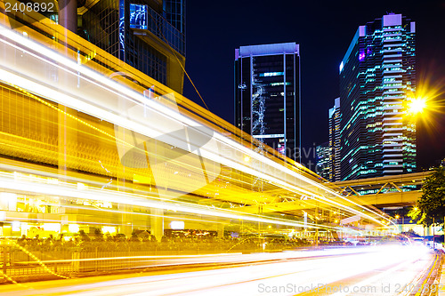 Image of Busy traffic light in city