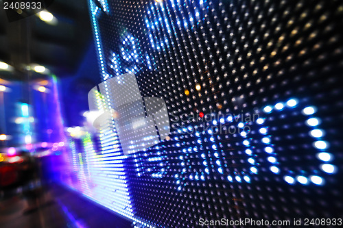 Image of Stock market data on LED display