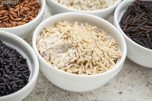 Image of brown basmati rice grain