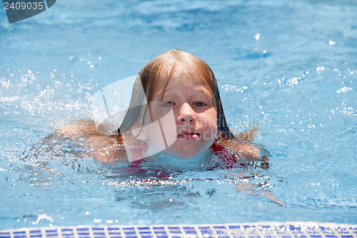 Image of little girl in swimming pool