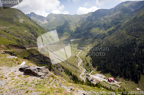 Image of Transfagarasan C5 highway signboard, Romania