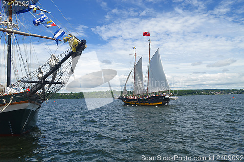 Image of Two tall ships.