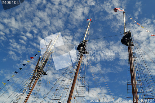 Image of Tall ship three masts.